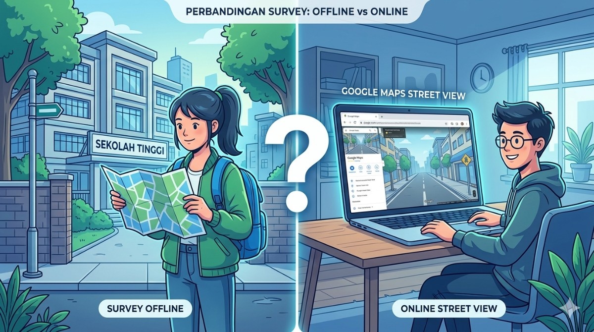 Panduan Cek Lokasi Ujian: Offline Survey vs Online Street View – Mana Lebih Efektif?