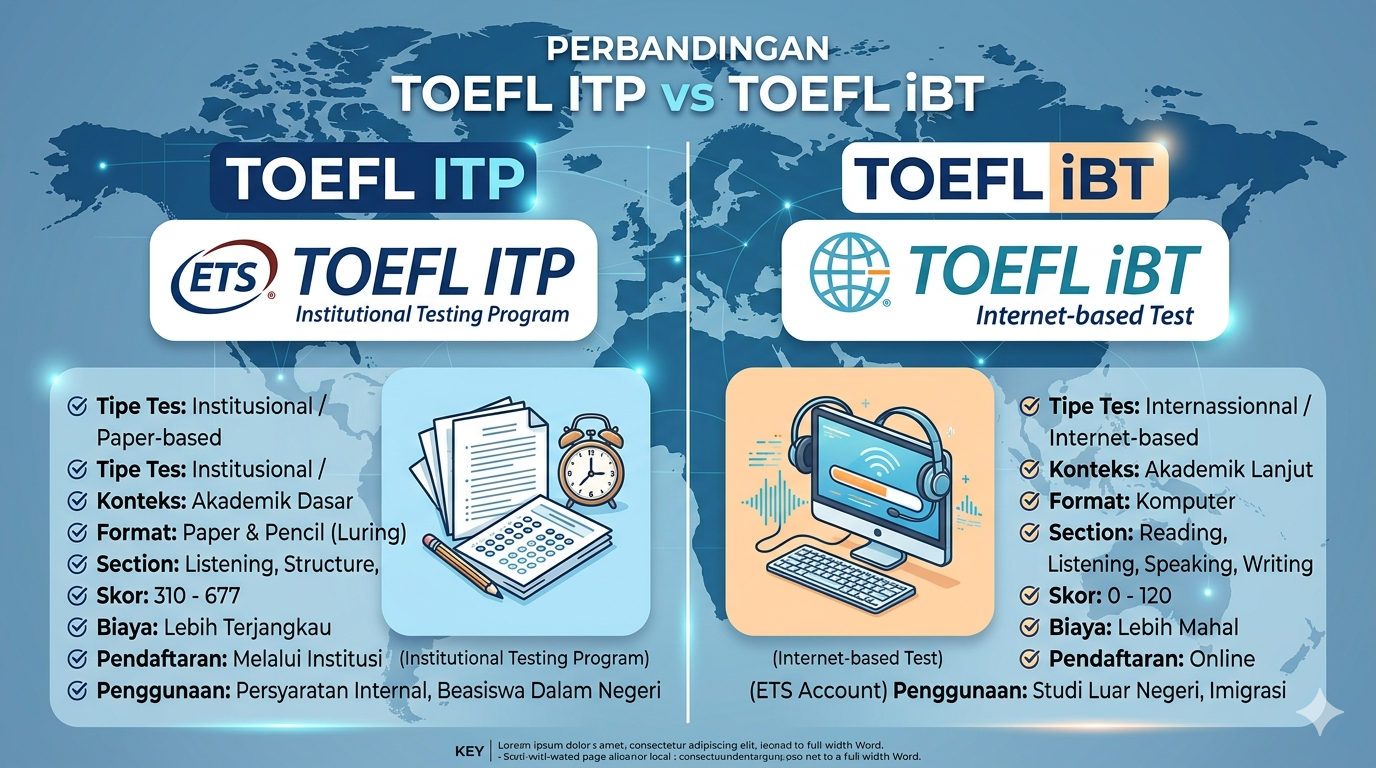 TOEFL ITP vs iBT: Mana yang Lebih Diakui, Lebih Sulit, dan Strategi Tepat untuk Kamu?